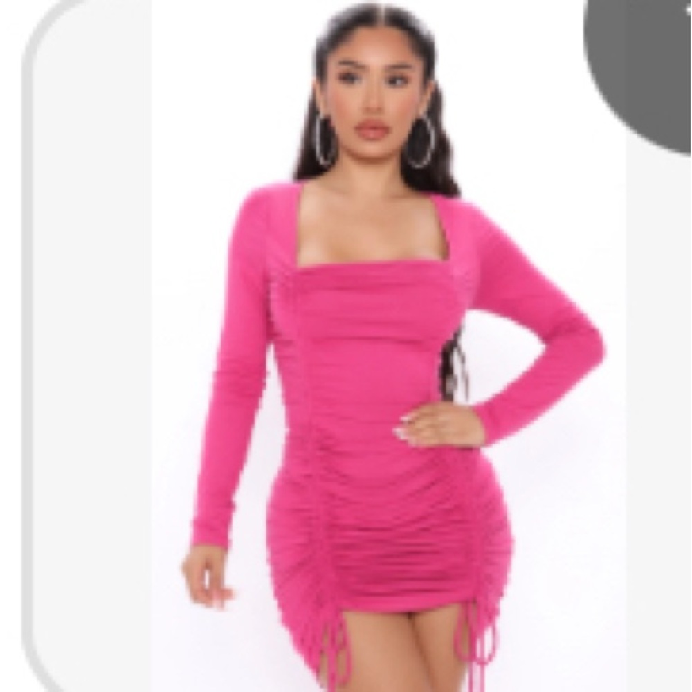 Fashion Nova Fuchsia Long Sleeve Dress Size 2x